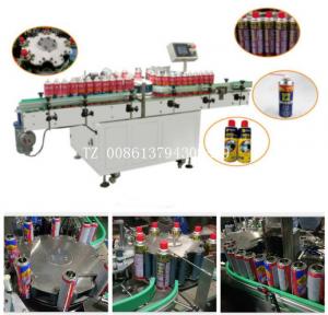 Buy cheap Aerosol Spray Pipe Automatic Bottle Labeling Machine  LED Touch Screen Control product