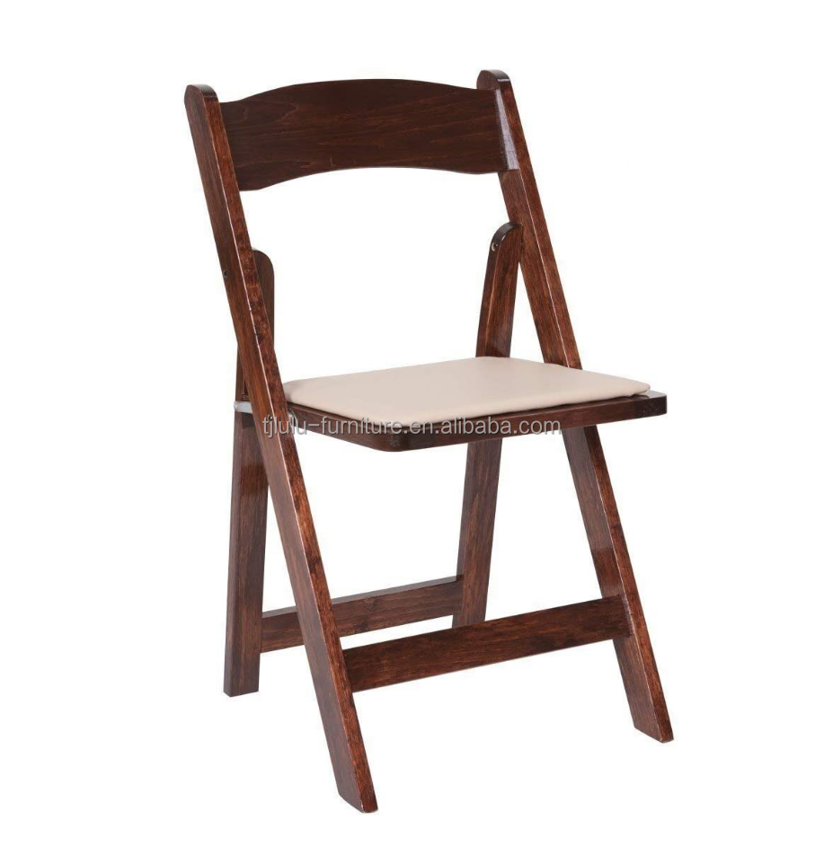 Nordic Modern Natural Upholstered Solid Wood Folding Chair for Restaurant Hotel Dining Room Furniture Restaurant