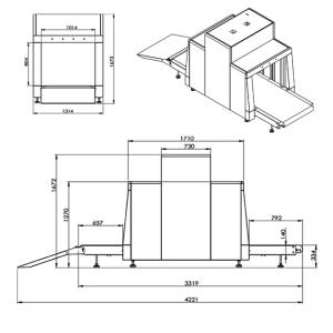UNIQSCAN Security X Ray Baggage Scanner Parcel Inspection Checking Machine