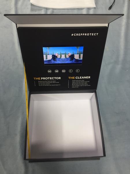 Quality Video Box LCD Video Brochure 7 Inch LCD Screen HD 8GB Memory Wooden Box Lighting Sensor for sale