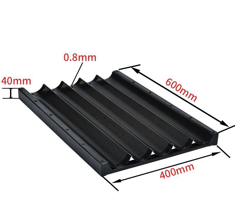 Professional Non-Stick Coating Aluminum Alloy French Bread Baking Tray Mold