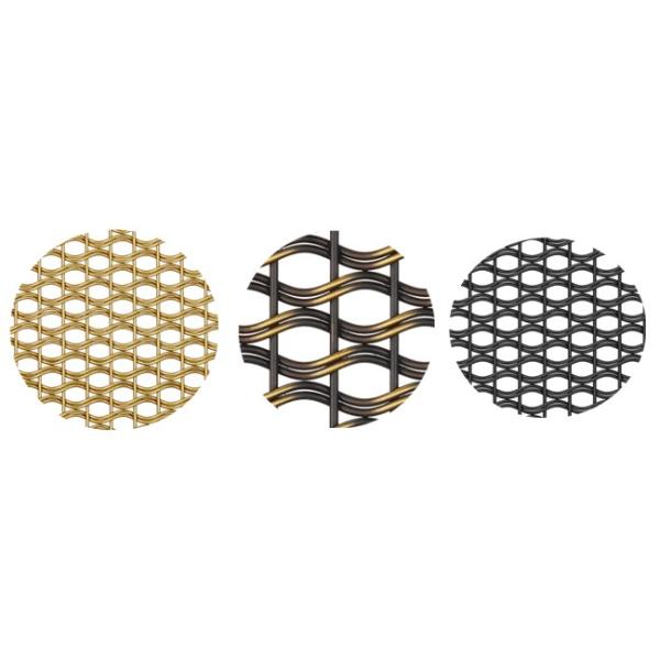 Light Brass Color Decorative Architectural Woven Mesh For Hall Screen Parition