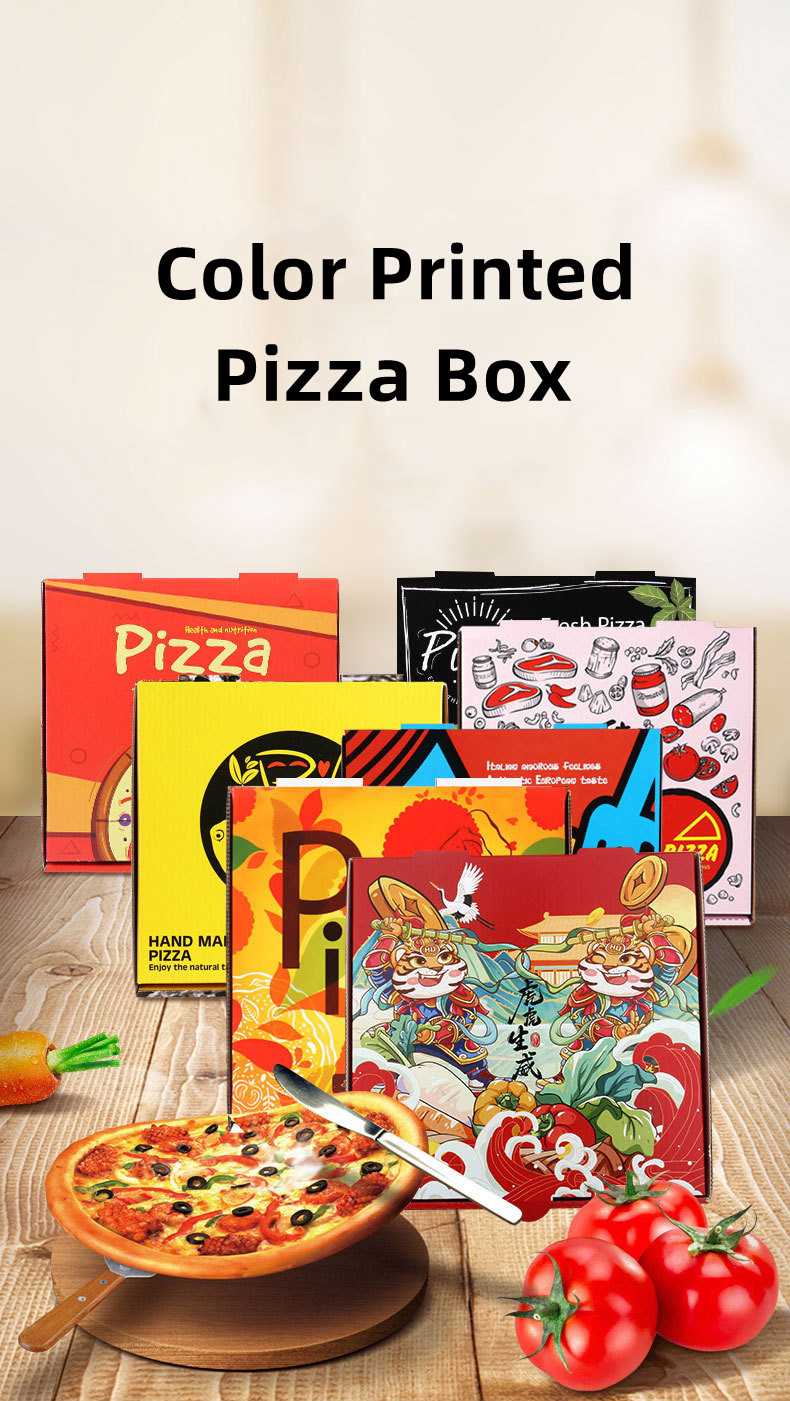 Custom Printed Pizza Slice Boxes Reusable Paperboard Container