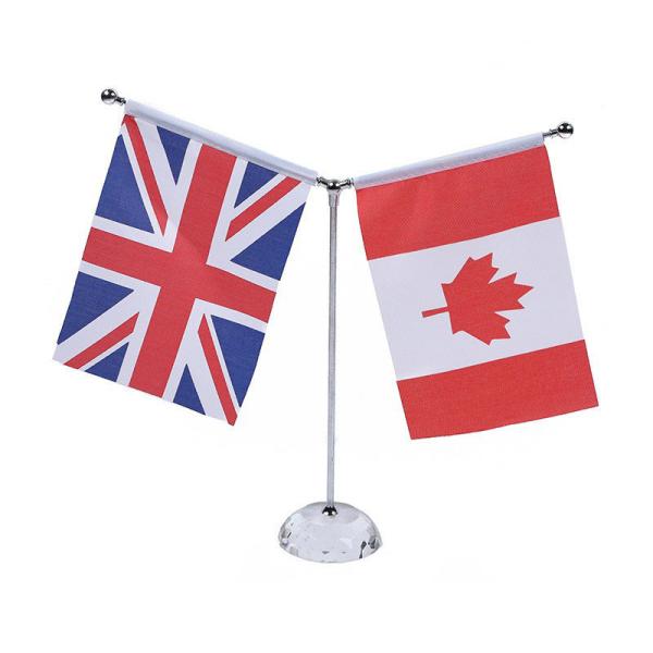 Quality 14cmx21cm Table Top Flag Stand 4 Color Printing For Advertising for sale