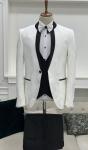 65% Polyester Mens Tuxedo Suit 32% Viscose 3% Lycra White Tuxedo Jacket