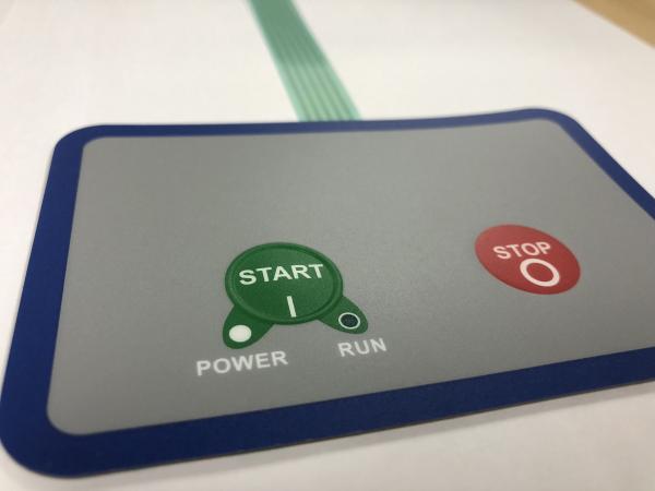 Quality 3M Adhesive Waterproof Membrane Switch With 2 Embossed Buttons for sale