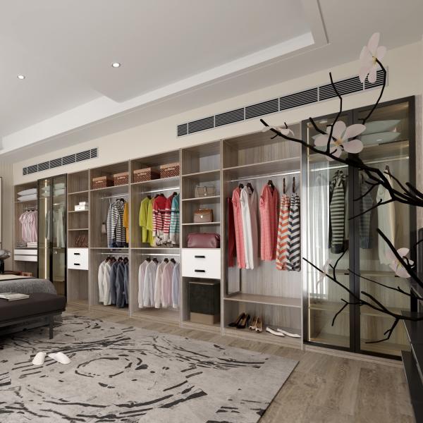 Quality Adjustable Small MDF Master Walk In Closet Wardrobe Cupboards Furniture for sale