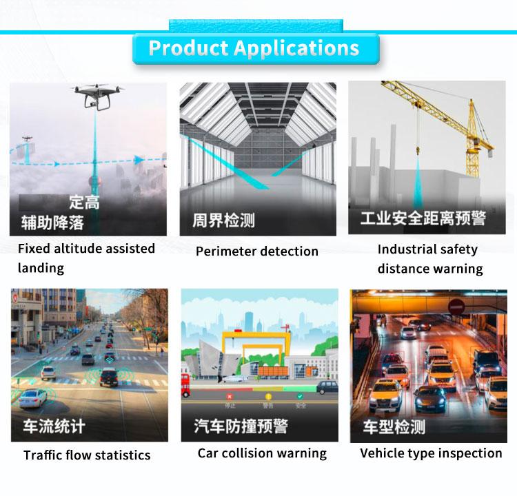 UBJG-02 Compact Size Lidar Position Sensor UBJG-02Y With RS485 RS232 Interface And UART