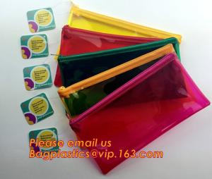 China lovely water-proof pencil case promotional plastic mateiral pencil bag cleazipper file bag for pencil on sale