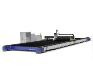 China Ground Rail Heavy Duty Gantry Laser Cutting Machine With Large Processing Area on sale