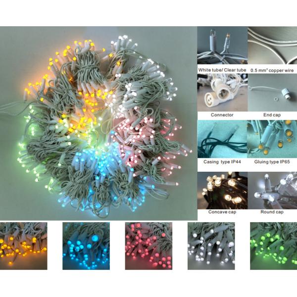 Super brightness 10LM/LED 220V Gluing IP65 outdoor Christmas festival white LED string light 10M 100 LED/set multi color