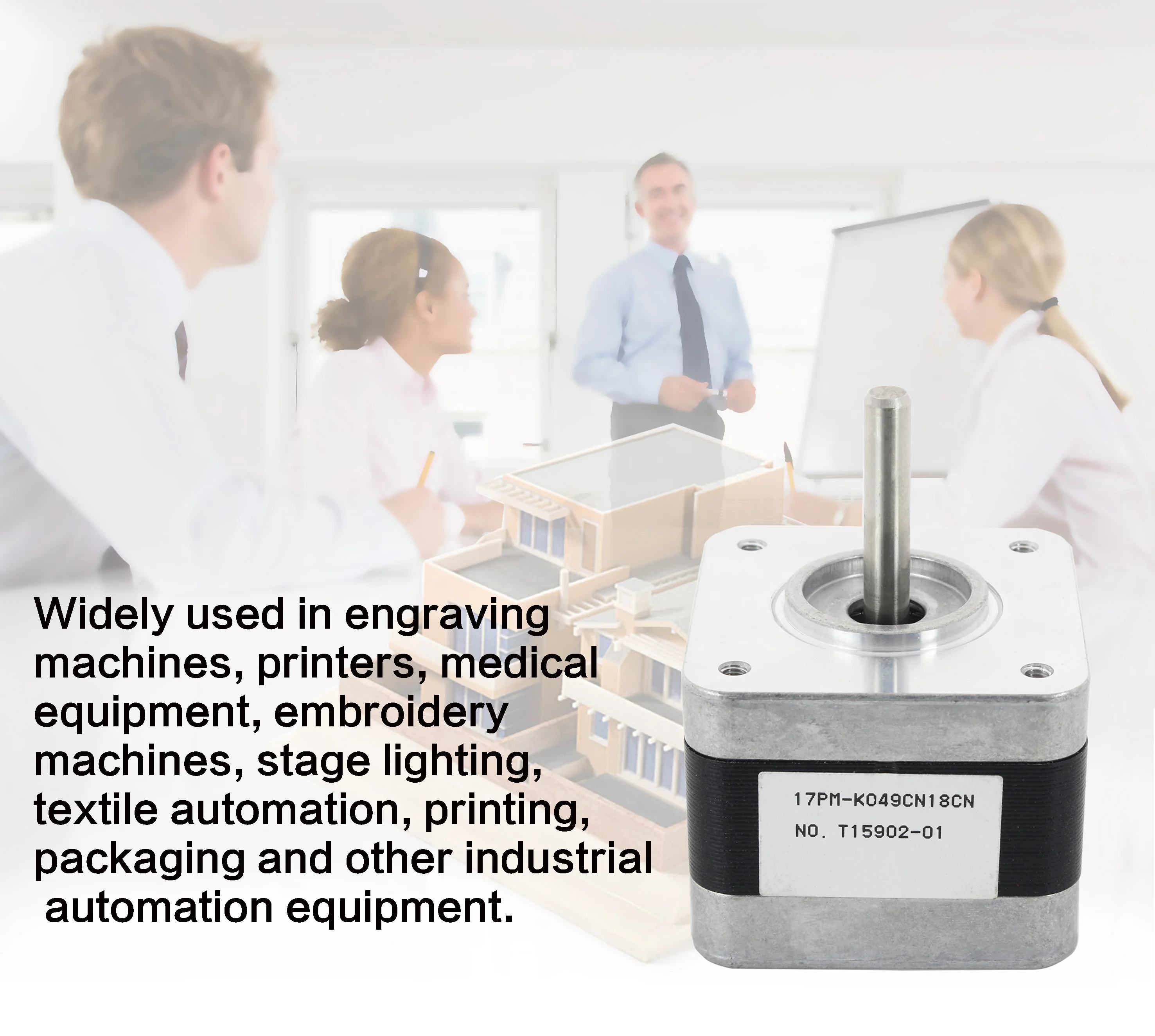 Nema17 Stepper Motor 34mm + 1M Cable 2 Phase 0.95A 2.4kg.Cm For CNC 3D Printer