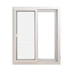 80mm UPVC Double Glass Sliding Window With Screen Net And Crescent Lock