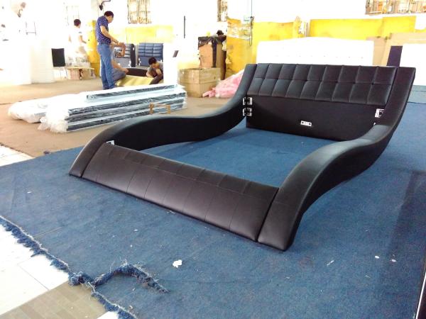 Quality high grade good craft leather bed B101 for sale