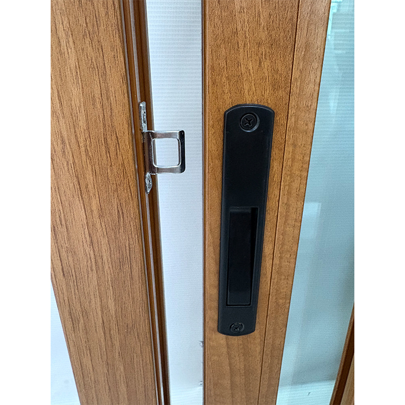 UPVC Wood Foil Double Sliding Windows Custom European Style Energy Efficient