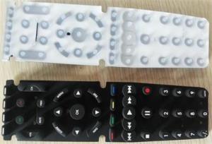 Buy cheap Silicone rubber remote control keyboards, keypads, keys and buttons, laser etching black color, painting, printing product