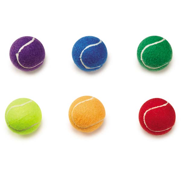 1.5inch mini colored pet toy tennis ball with custom logo printed