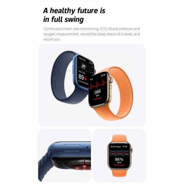 1.78inch Square Screen heart rate Android Compatible Smartwatch With Fitness Tracker