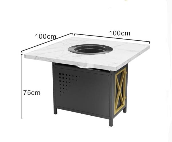 Quality Factory price electric mini marble tabletop restaurant hot pot table for sale