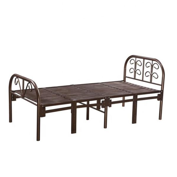 Quality Knock Down Structure Dormitory Metal Single Bed For Adults for sale