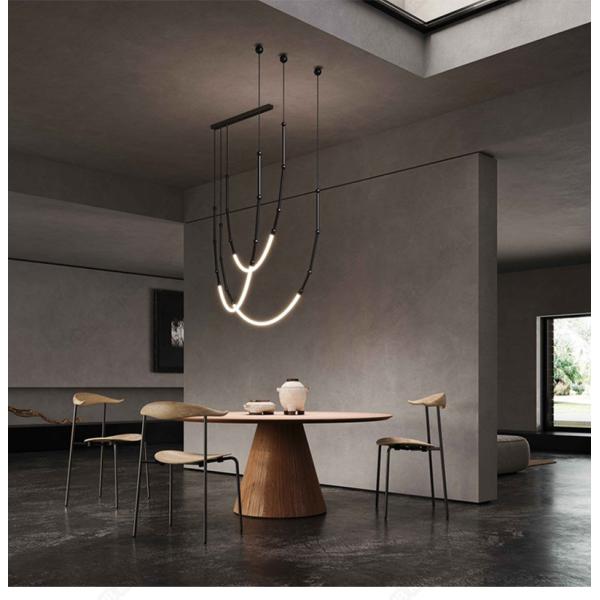 modern minimalistic line chandelier nordic designer creative lamps(wh-mi-450)