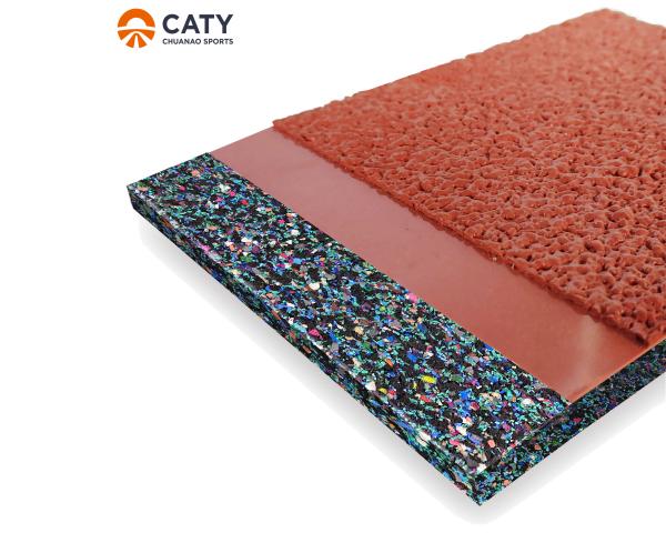Quality Easy Installation Self-knot Harmless Esp Semi-Prefabricated Rubber Running Track with Automatic Installation Equipment for sale