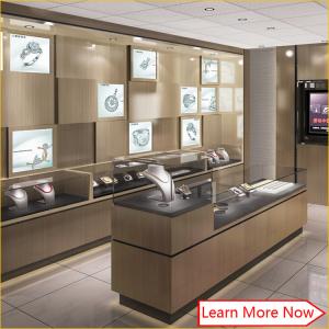 Factory custom design fashion watch display showcase/shop display cabinets/watch display cabinet
