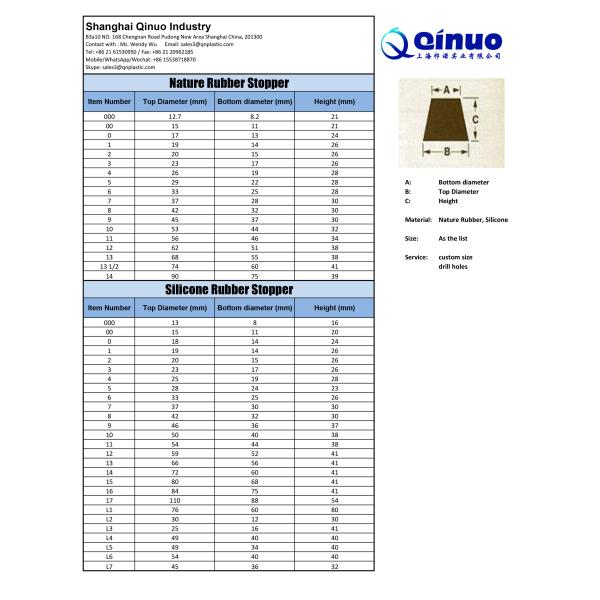 Lab Rubber Stoppers With Holes , Silicone Stoppers For Laboratory Equipment