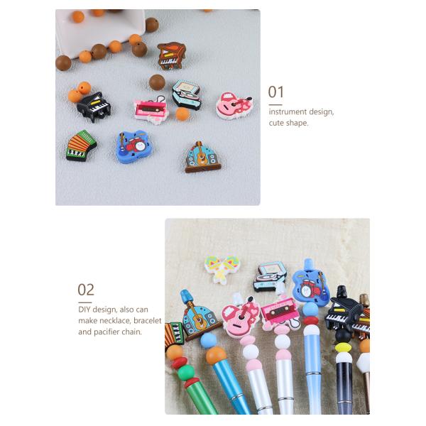 Eco Friendly Silicone Personalised Teething Beads For Keychains Bracelet