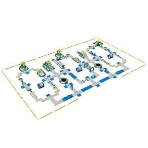 China Inflatable Floating Water Obstacle Course / Water Park Playground Equipment on sale