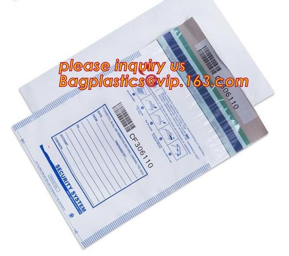 money locking security bag courier plastic bag, plastic self adhesive evidence bag/security bag, Temper-Evident Bags, De