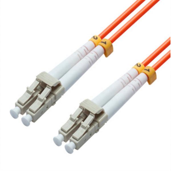 Quality 2m LC LC OM3 Patch Cord , LC Duplex Patch Cord 1260-1650nm Wavelength for sale