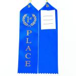 Blue Green Medal Award Ribbon Polyester Satin Custom Medal Ribbons