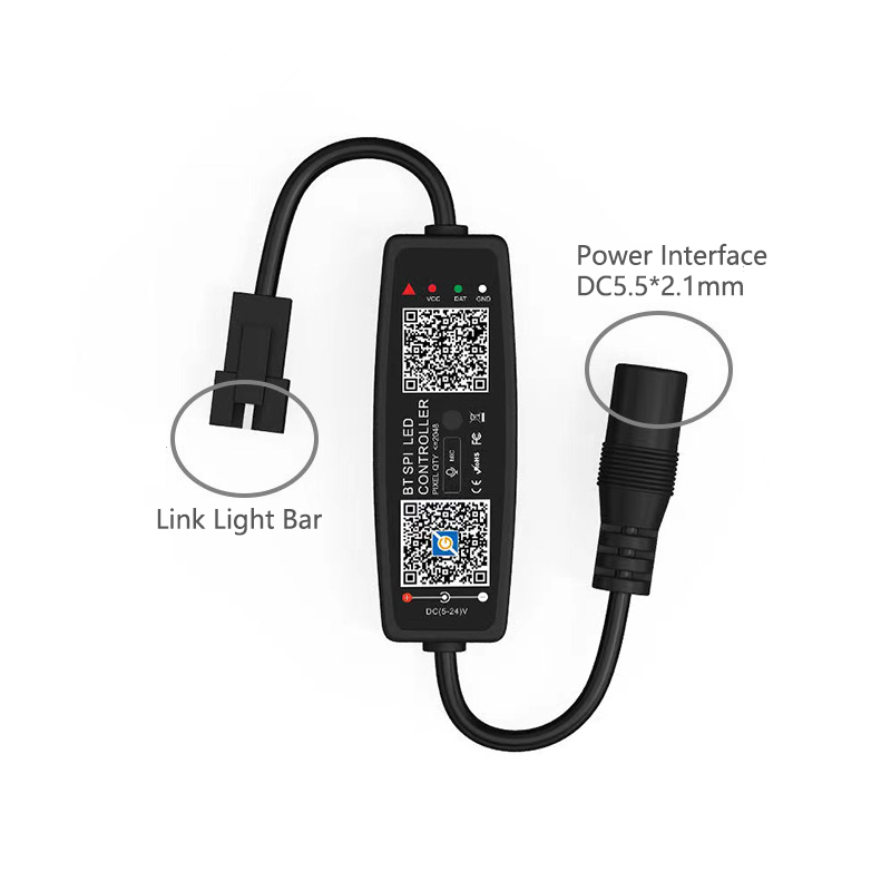 Bluetooth LED Strip Wireless Controller , SPI RGB LED Controller For 2811 Strip Light