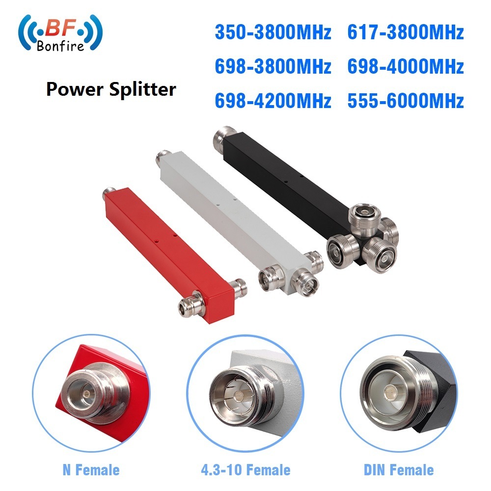 DIN Connector 617-4000MHz RF Power Splitter Power Divider 3 Way