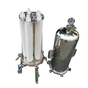 China Industrial 10 Inch Multi Cartridge Filter Housing Stainless Steel Membrane on sale