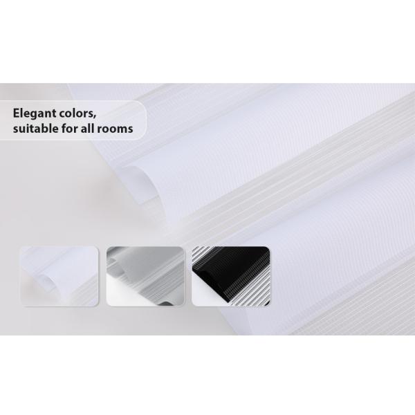 50mm 75mm Double Layer Blackout Zebra Blinds Fabric No Light Leakage 