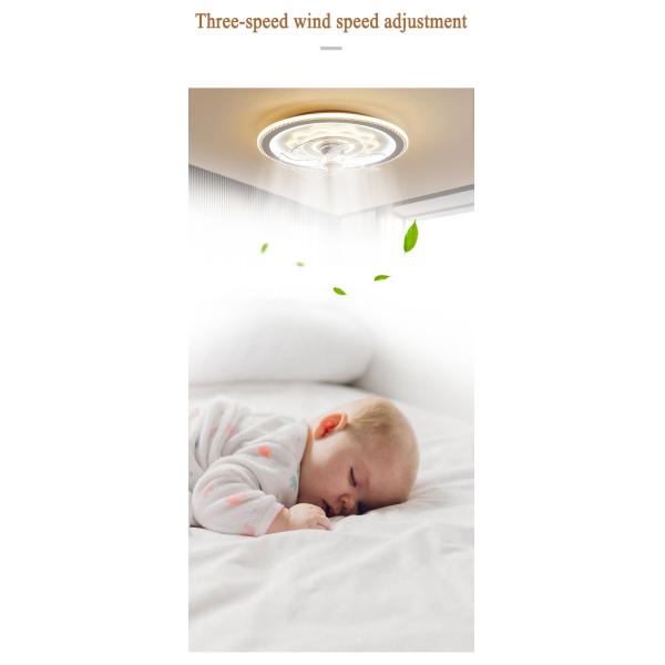 AC220v Round Remote Control Ceiling Fan Light D500*H150MM