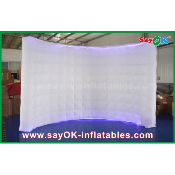 Small Photo Booth 210D Oxford Lighting Inflatable Wall Photo Booth Wedding With Led Strip , 1 - 3 Years Warranty