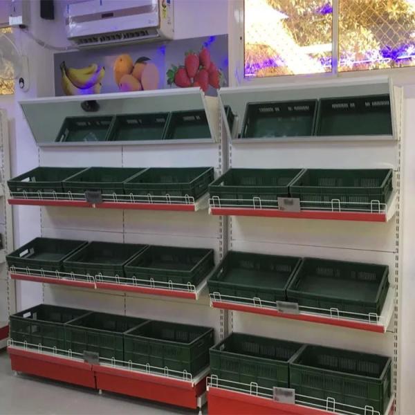 Quality Customized Size Fruit And Vegetables Shelves Rack Stand For Grocery for sale