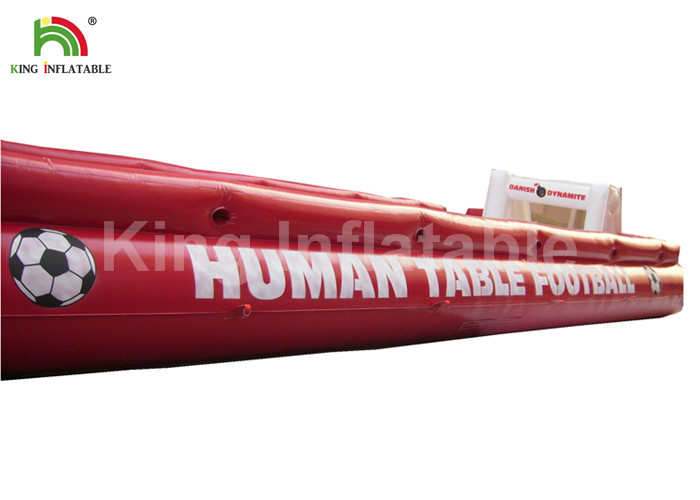 Red Custom Inflatable Football Court , Blow Up Football Field