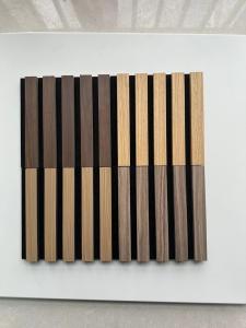 China MDF Wood Akupanel Sound Proof Eye Catching Design In Walnut Oak Veneer Color on sale
