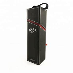 China Foldable Soft Touch Lamination PU Leather Wine Box on sale