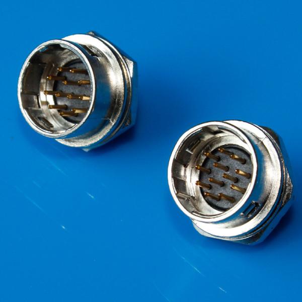 Male Socket Hr10 Circular Connector Video Cable Connectors With Push Pull Self