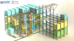 ASRS Solution Shuttle Racking System Stacker Crane Combined With Shuttle