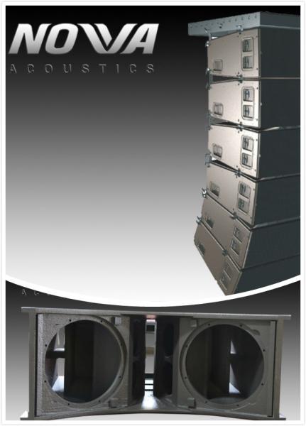 Black Line Array Sound System For Concert , Powered Speaker System 140dB