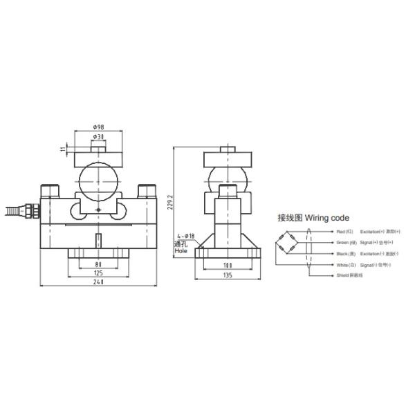 Ball and cuplaod cell 10-40ton truck axle load sensor weigh bridge 10ton floor scale Double ended beam load cell