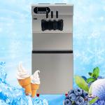 36l Tabletop Commercial Soft Serve Ice Cream Machine 3 Flavor Ice Cream Cone