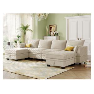 Multifunctional Contemporary Modular Sofa Bed Extendable Breathable