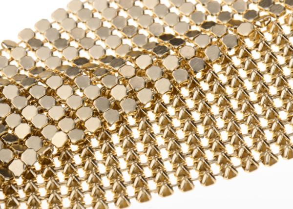 Quality Aluminum 4MM Gold Sequin Fabric Flexible Table Cloth Shrink - Proof for sale